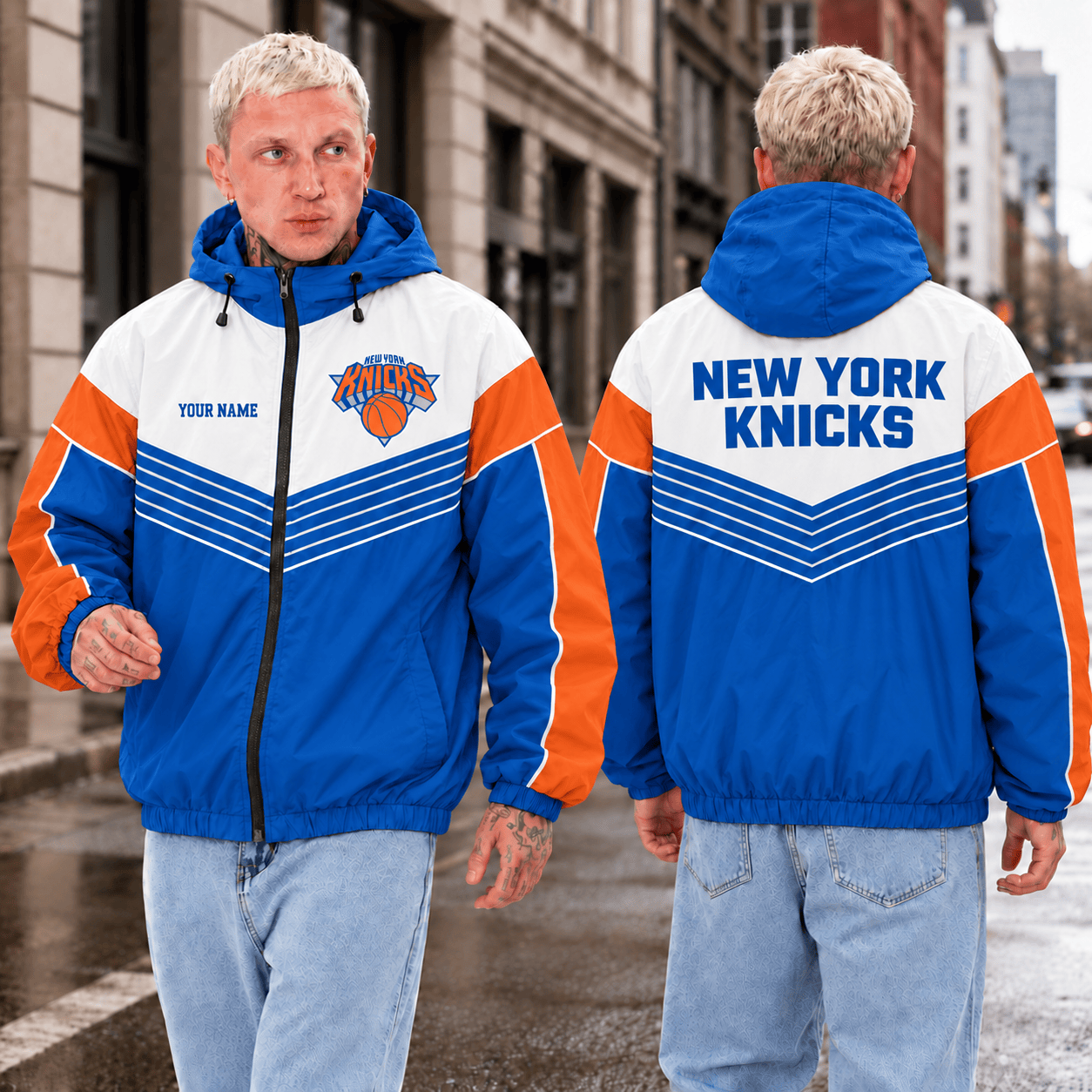 New York Knicks NBA Outdoor Jacket Custom Name For Fan