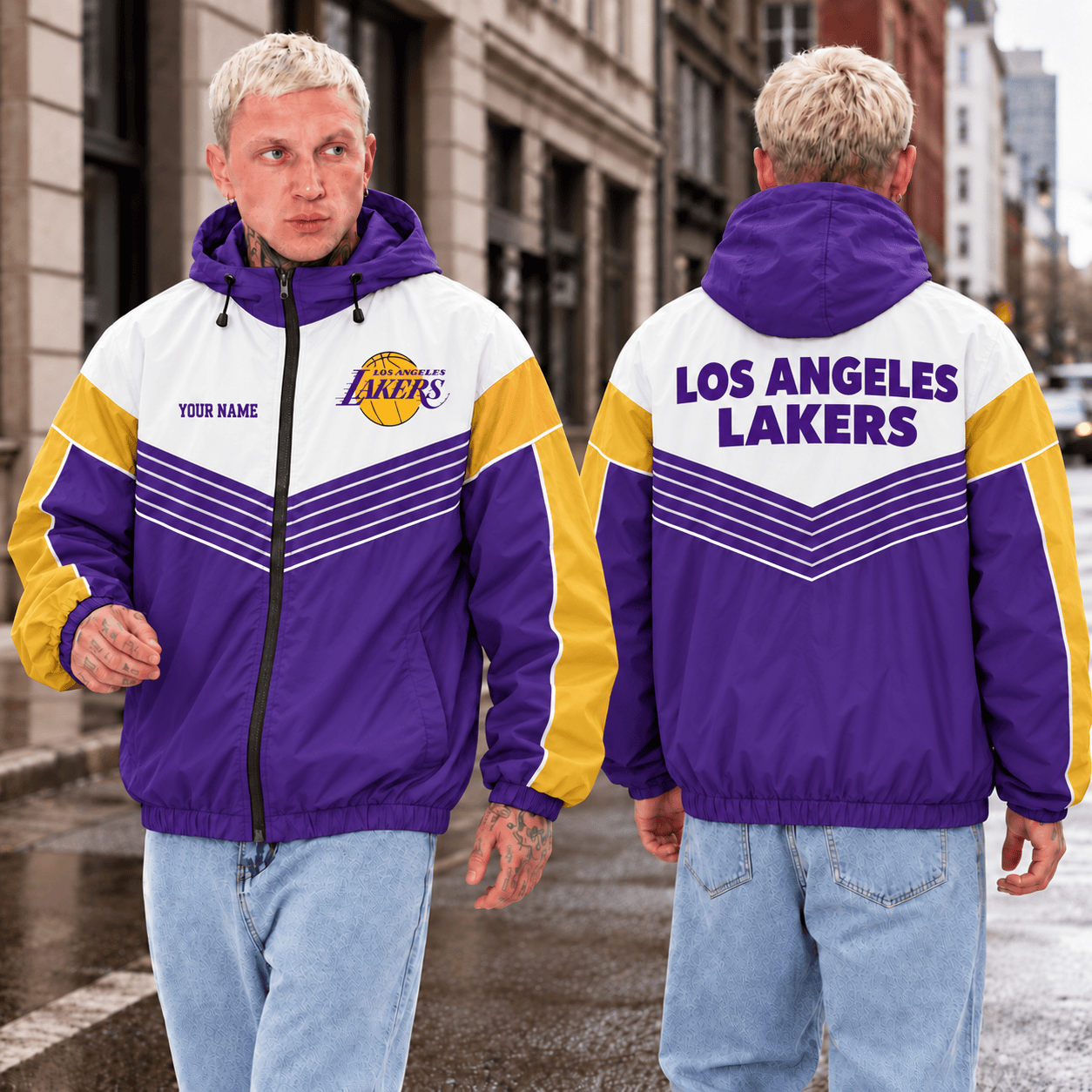 Los Angeles Lakers NBA Outdoor Jacket Custom Name For Fan