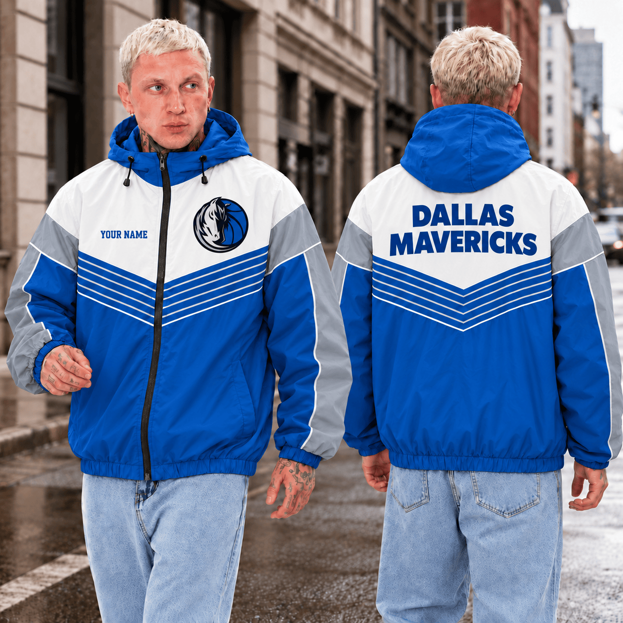 Dallas Mavericks NBA Outdoor Jacket Custom Name For Fan