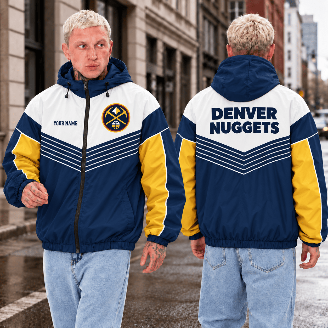 Denver Nuggets NBA Outdoor Jacket Custom Name For Fan