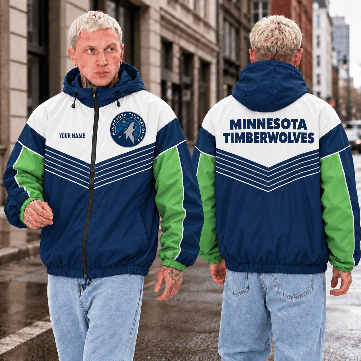 Minnesota Timberwolves NBA Outdoor Jacket Custom Name For Fan