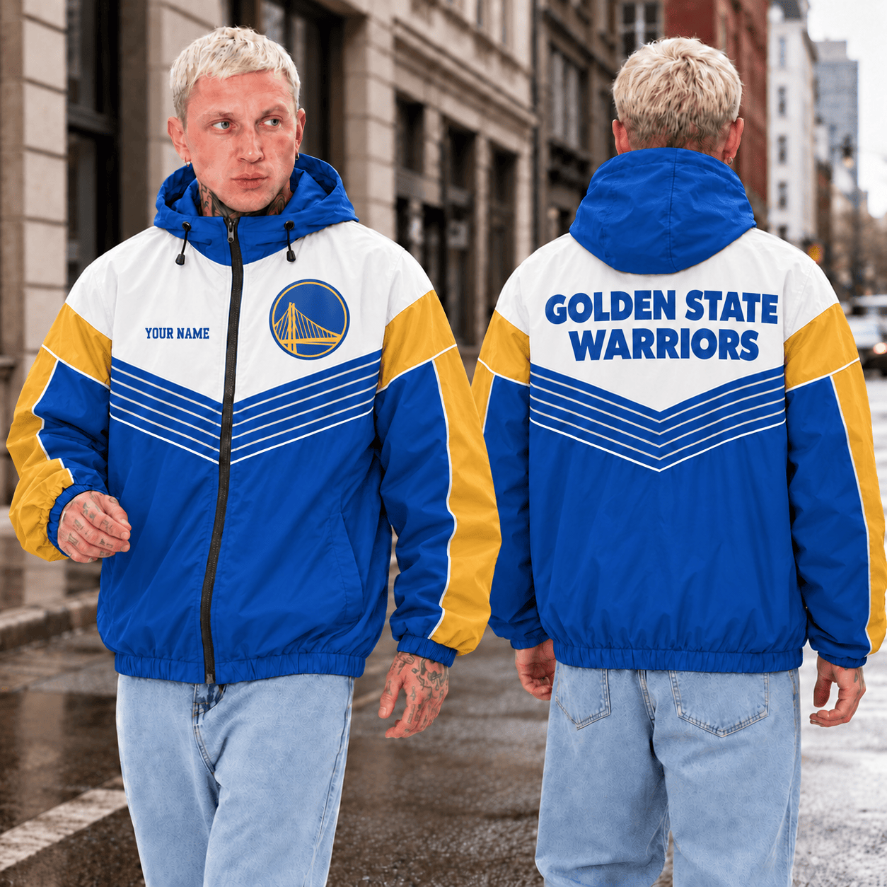 Golden State Warriors NBA Outdoor Jacket Custom Name For Fan