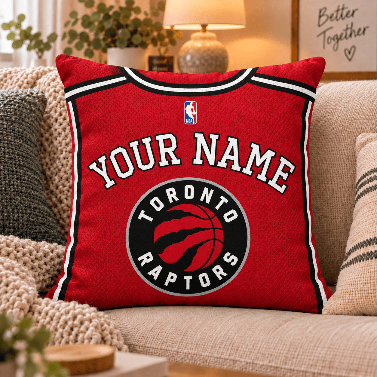 Toronto Raptors NBA Pillow Jersey Custom Name For Fan