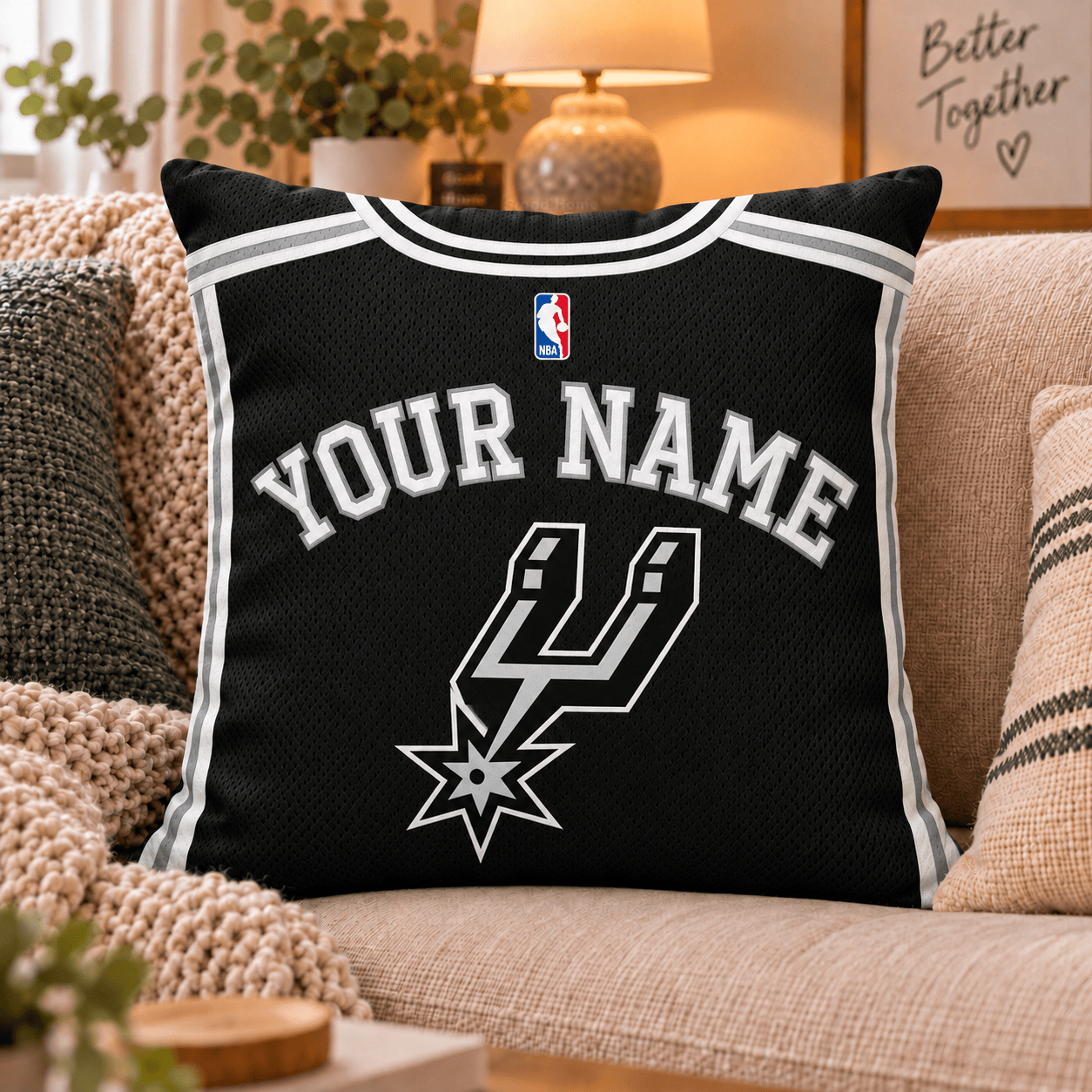 San Antonio Spurs NBA Pillow Jersey Custom Name For Fan