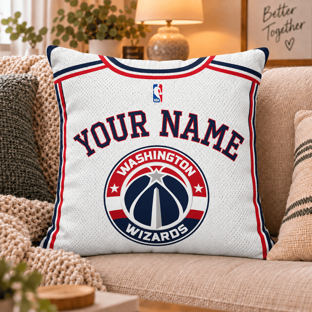 Washington Wizards NBA Pillow Jersey Custom Name For Fan