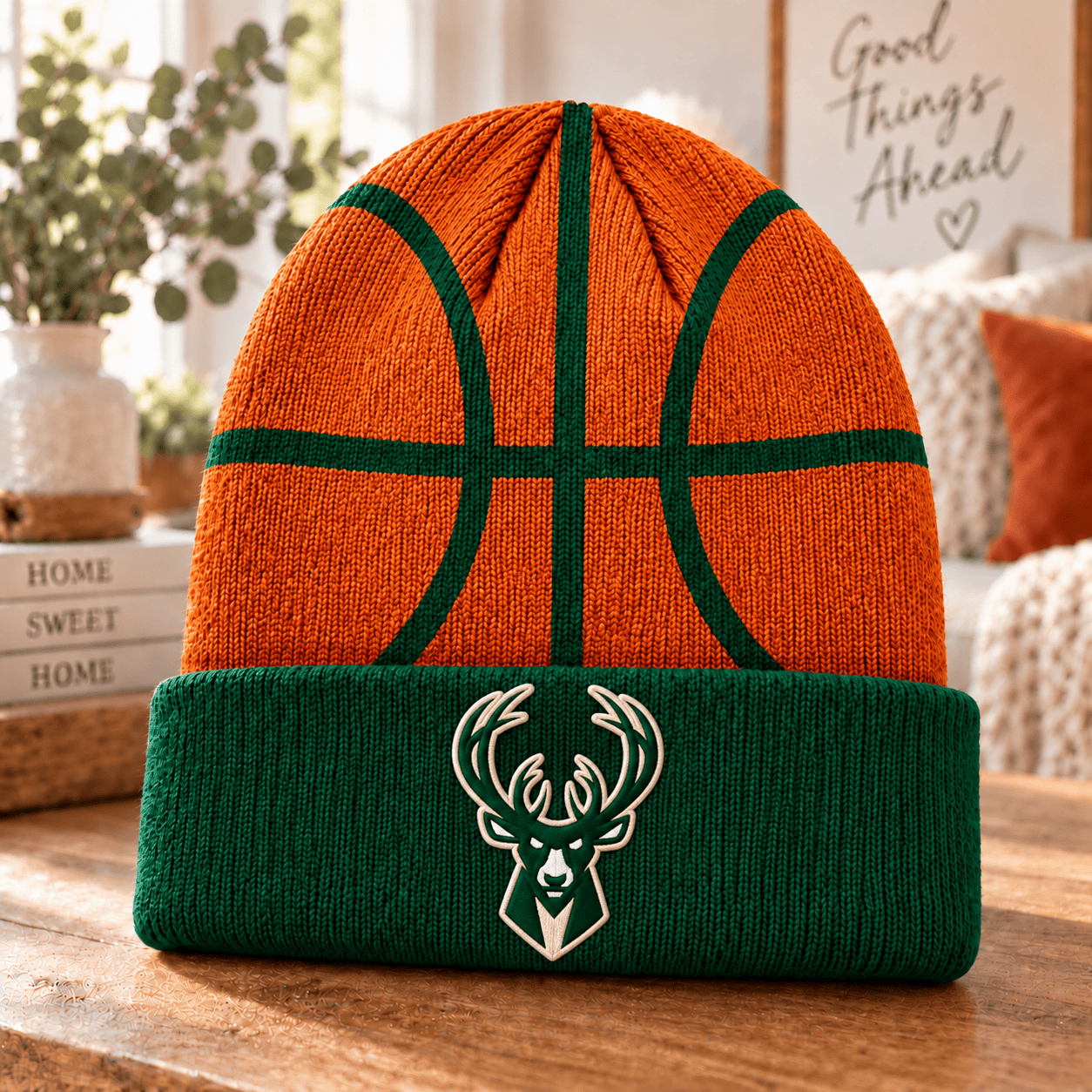 Milwaukee Bucks NBA Beanie Hat For Fan