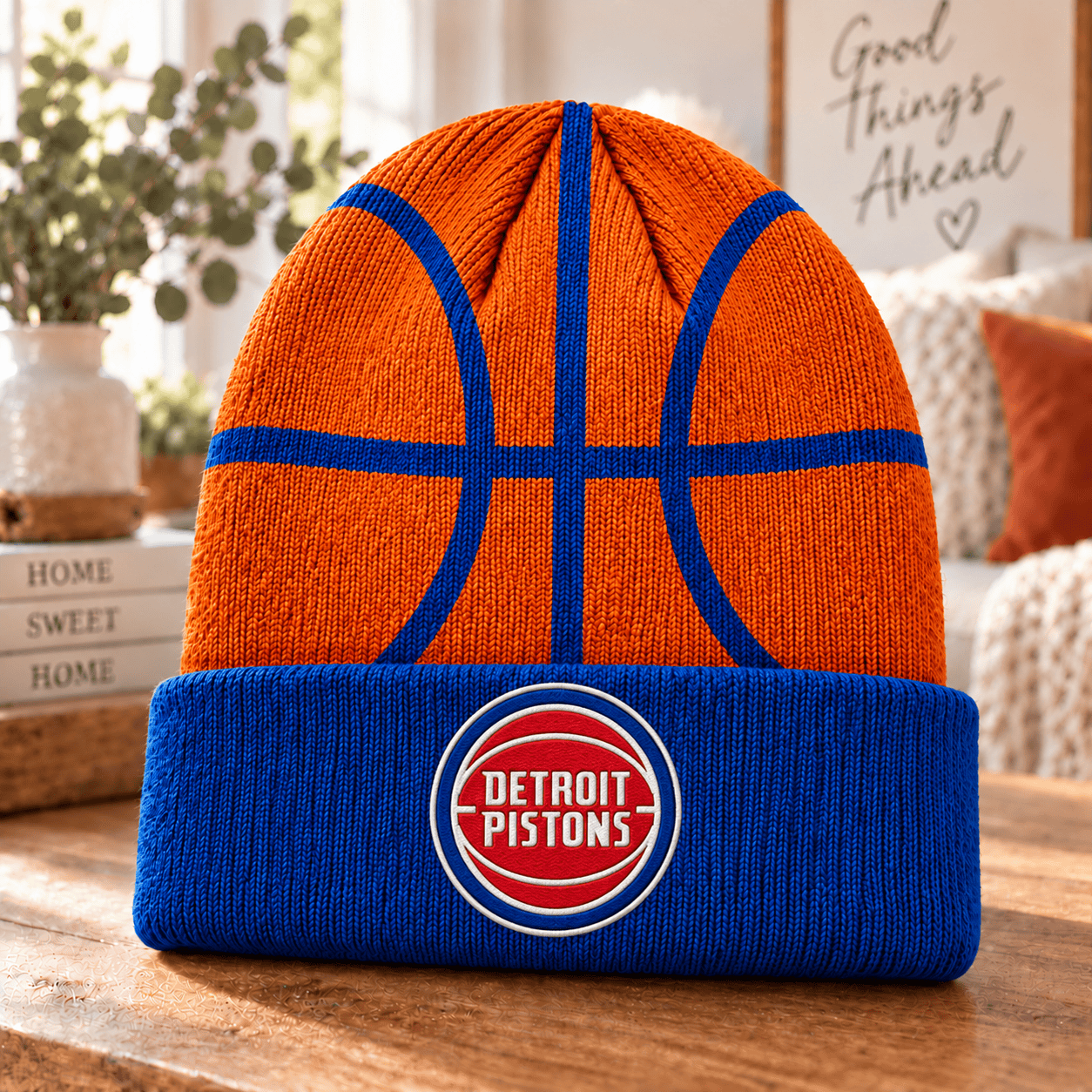 Detroit Pistons NBA Beanie Hat For Fan