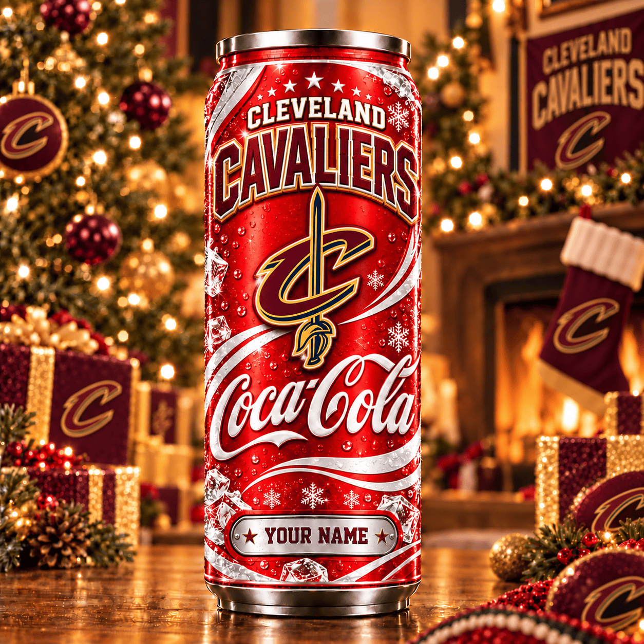Cleveland Cavaliers NBA Can Tumbler Coca Cola Custom Name For Fan