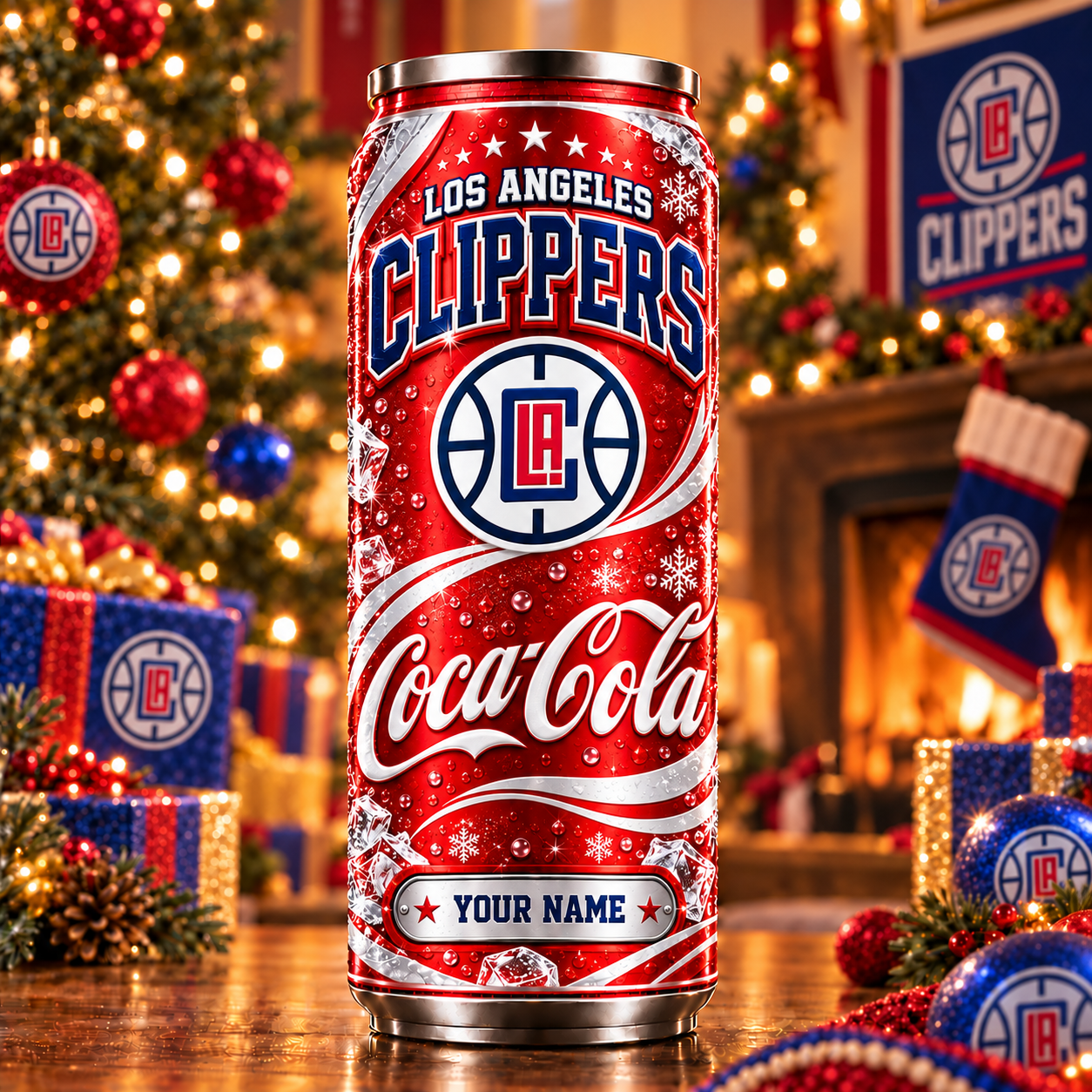 Los Angeles Clippers NBA Can Tumbler Coca Cola Custom Name For Fan