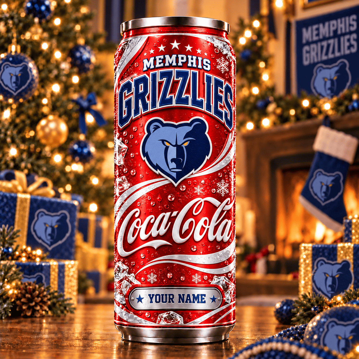 Memphis Grizzlies NBA Can Tumbler Coca Cola Custom Name For Fan
