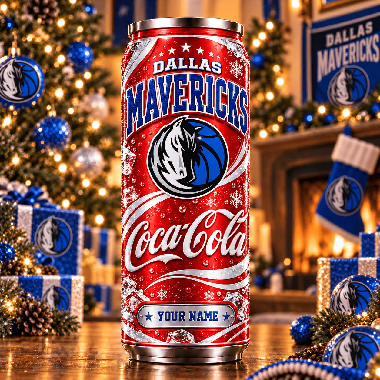 Dallas Mavericks NBA Can Tumbler Coca Cola Custom Name For Fan