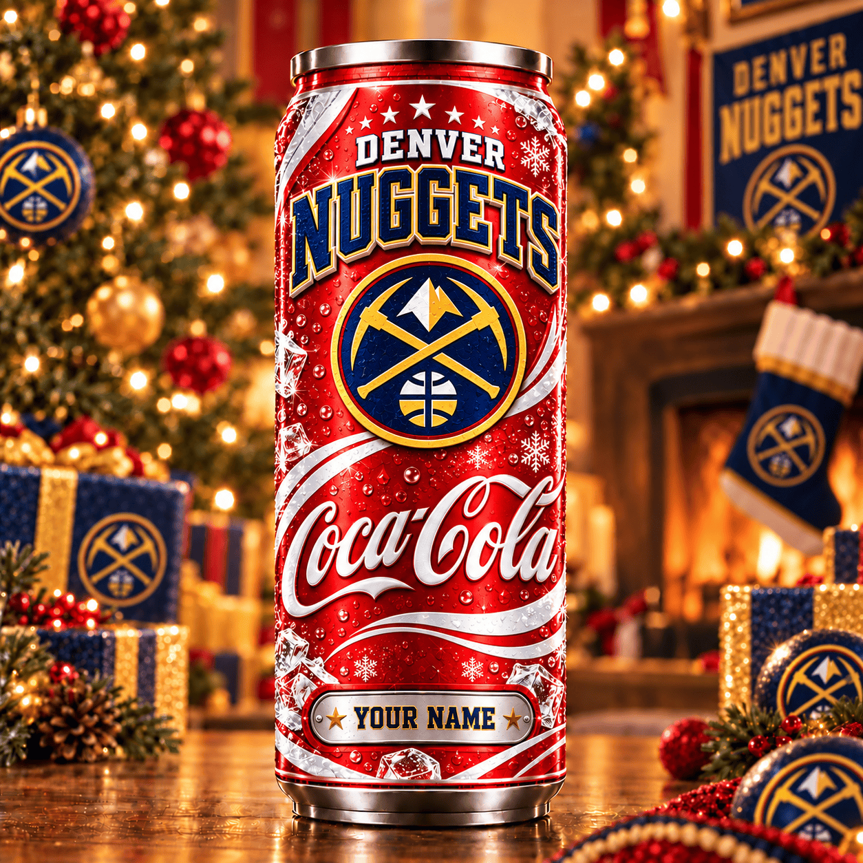 Denver Nuggets NBA Can Tumbler Coca Cola Custom Name For Fan