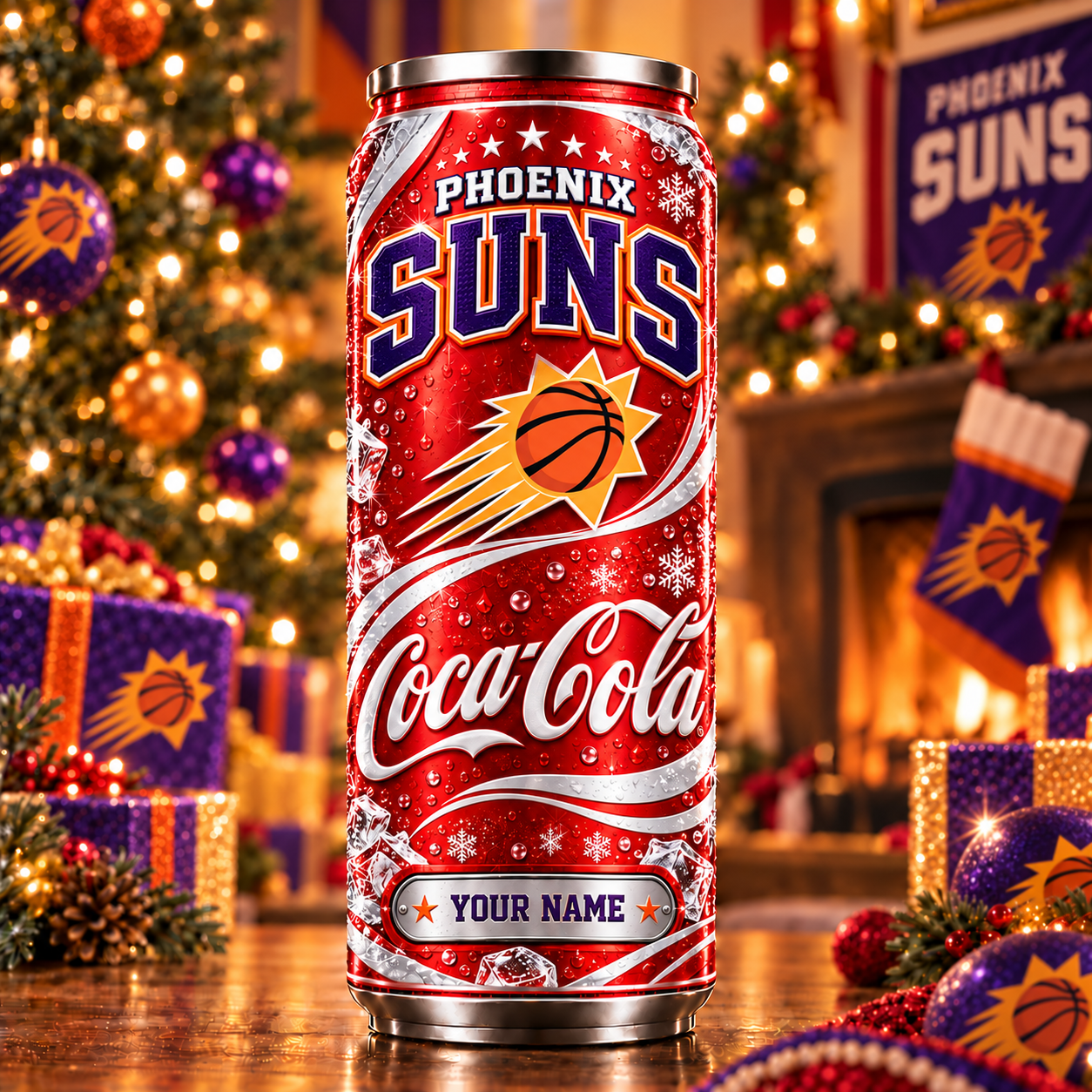 Phoenix Suns NBA Can Tumbler Coca Cola Custom Name For Fan