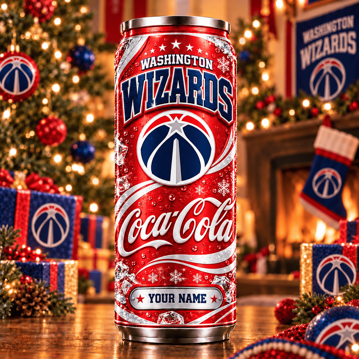 Washington Wizards NBA Can Tumbler Coca Cola Custom Name For Fan