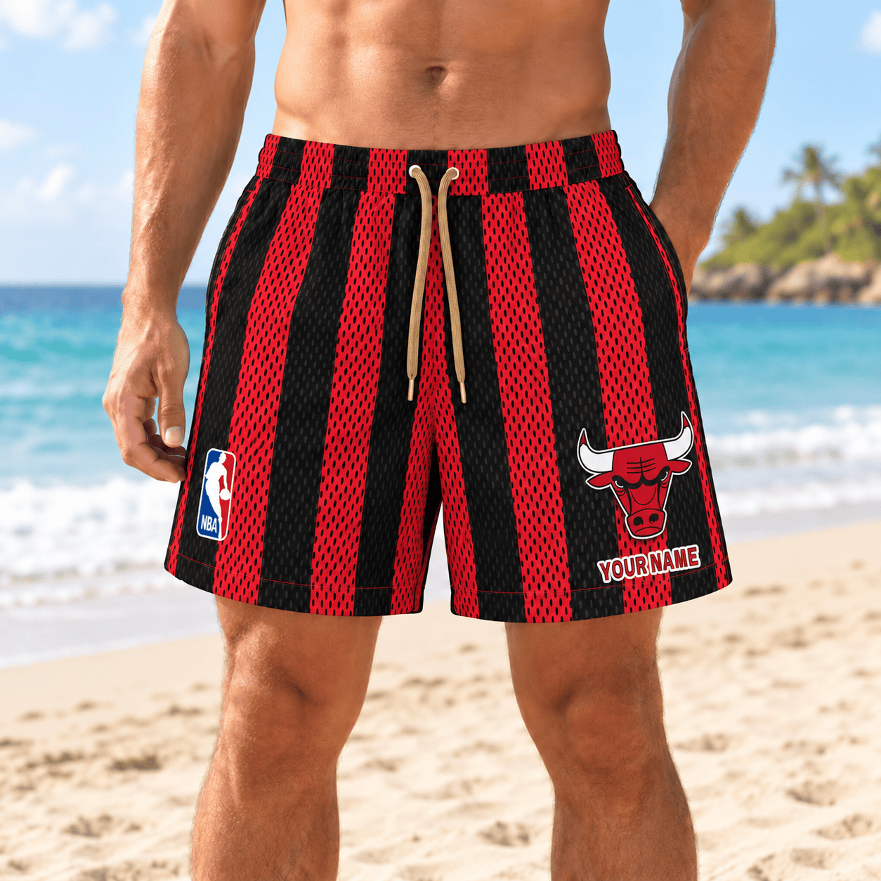 Chicago Bulls NBA Short Pants Custom Name For Fan
