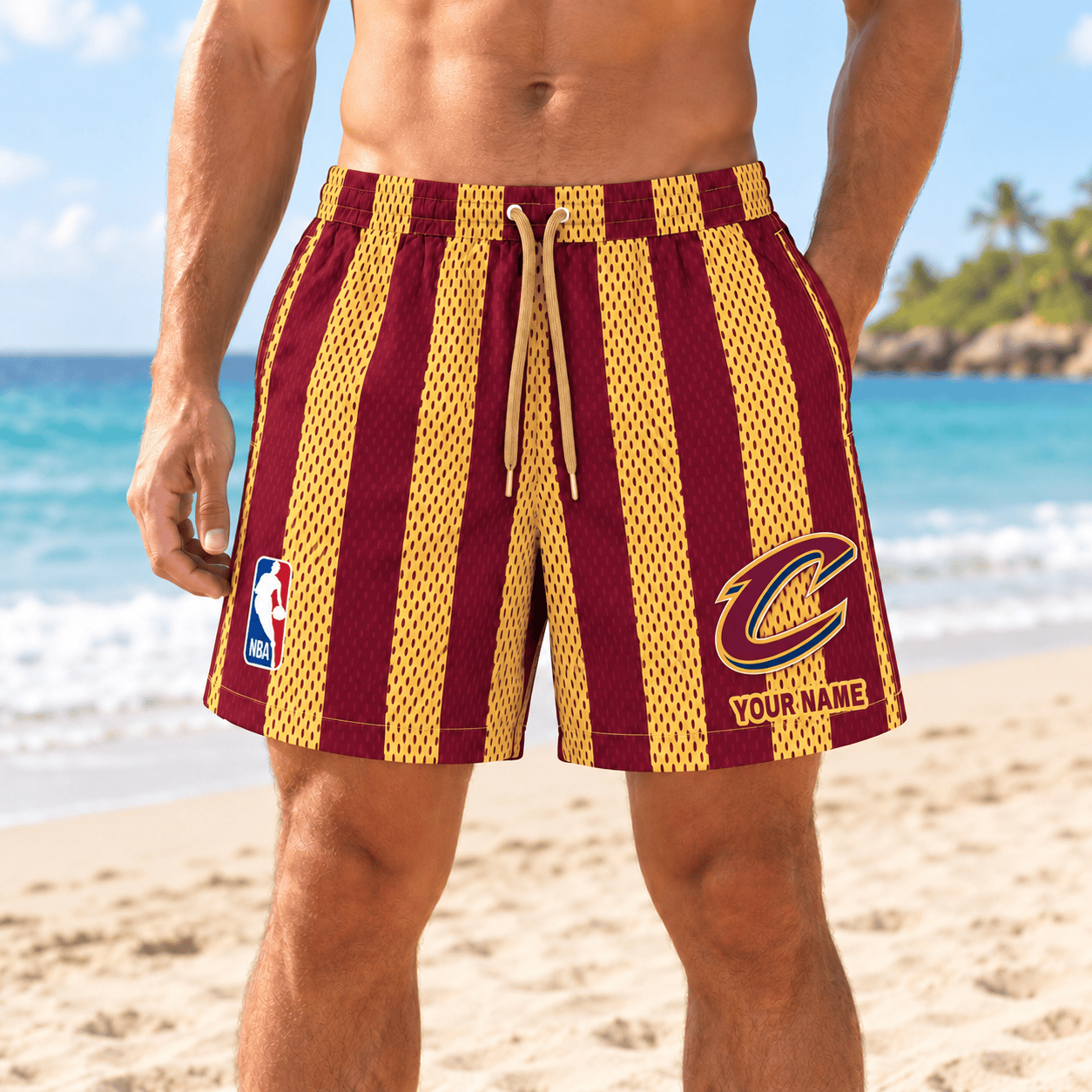 Cleveland Cavaliers NBA Short Pants Custom Name For Fan
