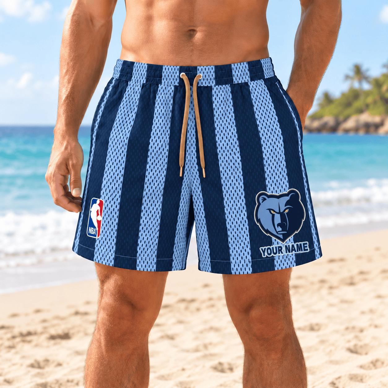 Memphis Grizzlies NBA Short Pants Custom Name For Fan