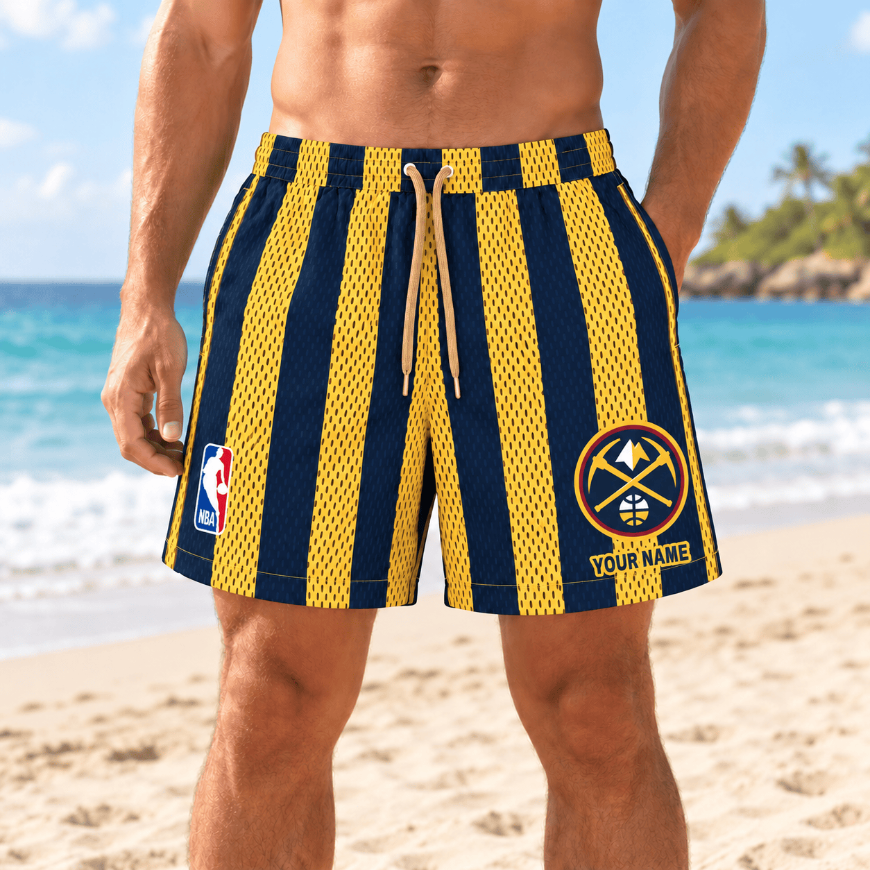 Denver Nuggets NBA Short Pants Custom Name For Fan