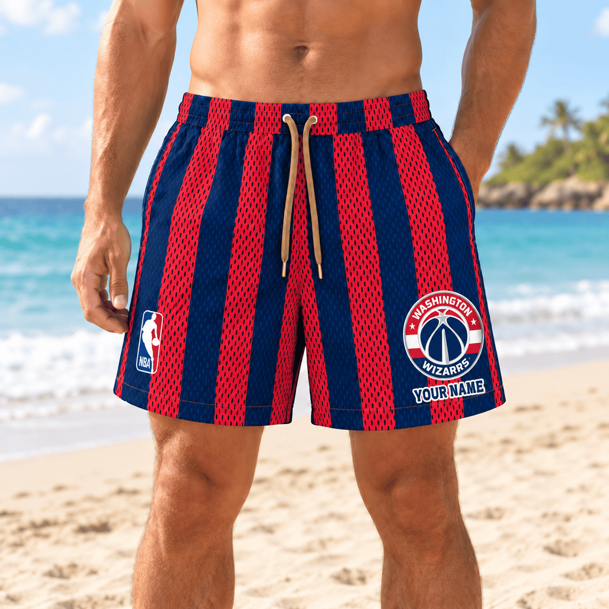 Washington Wizards NBA Short Pants Custom Name For Fan