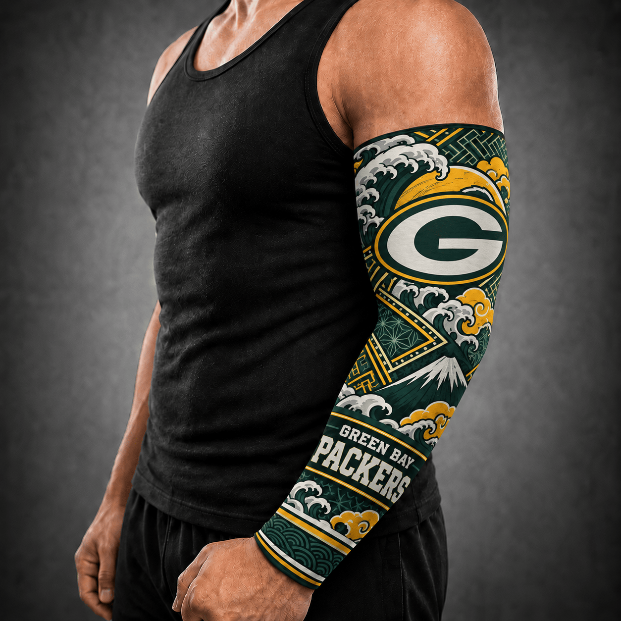 Green Bay Packers NFL Arm Sleeve Japan Custom Name For Fan