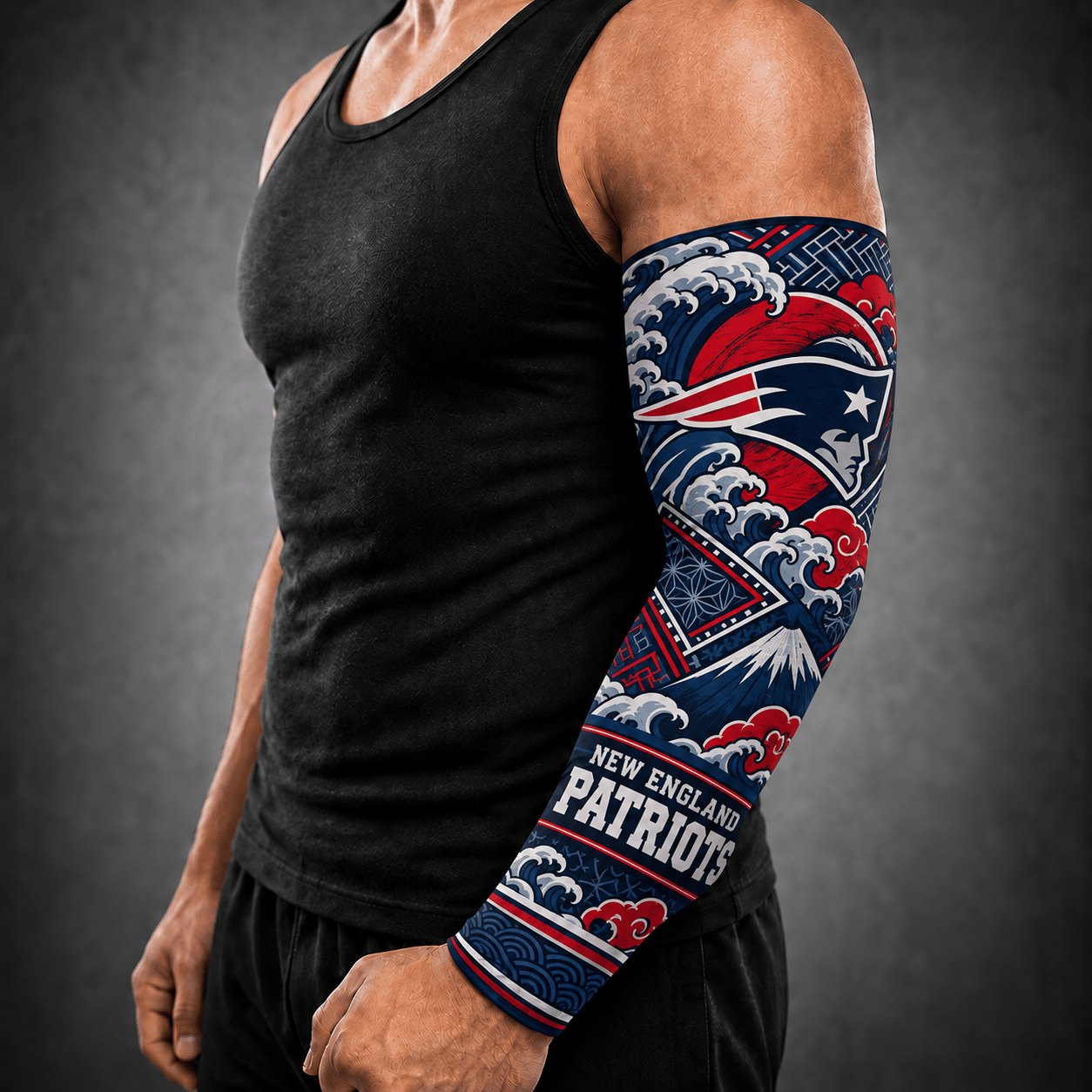 New England Patriots NFL Arm Sleeve Japan Custom Name For Fan