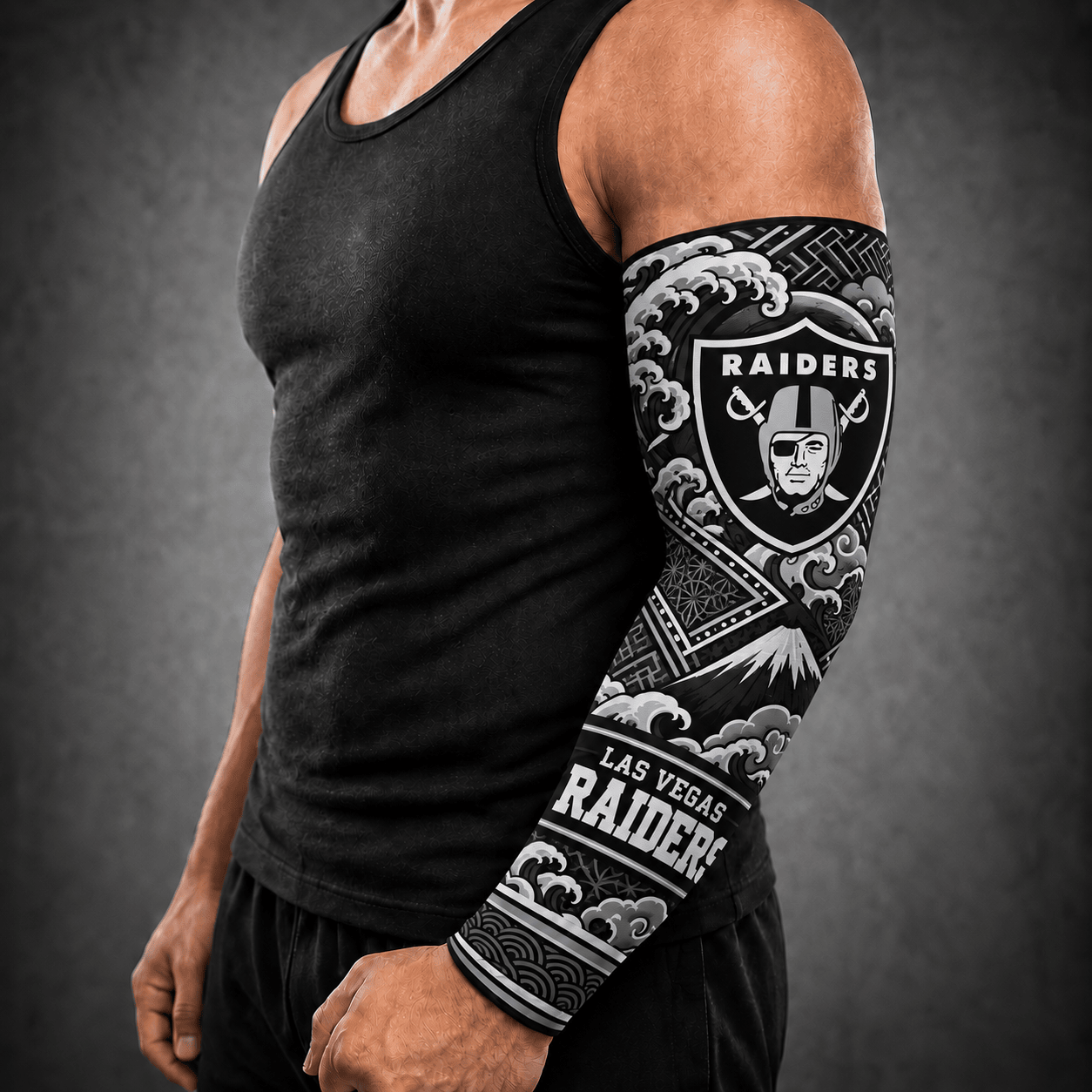 Las Vegas Raiders NFL Arm Sleeve Japan Custom Name For Fan