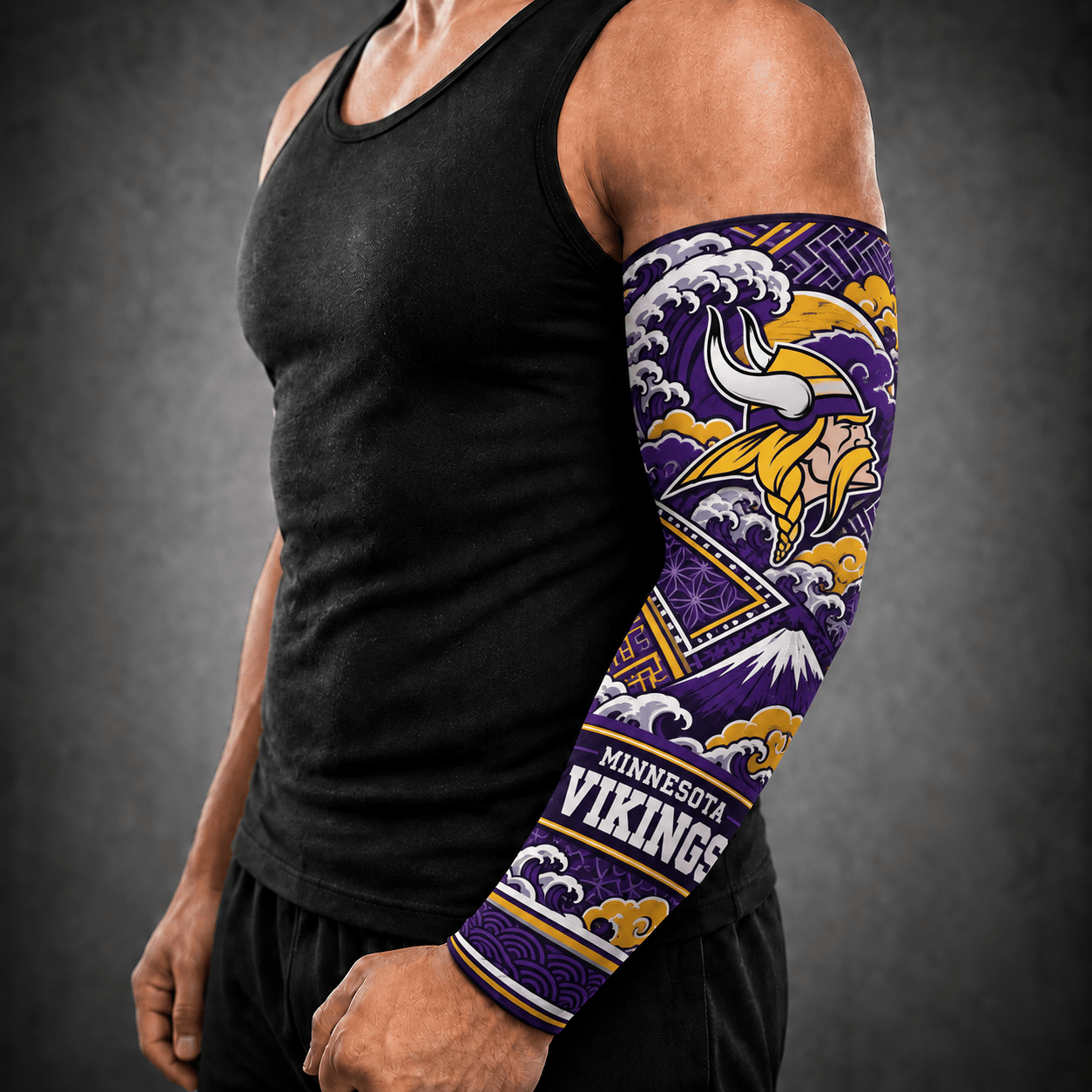 Minnesota Vikings NFL Arm Sleeve Japan Custom Name For Fan