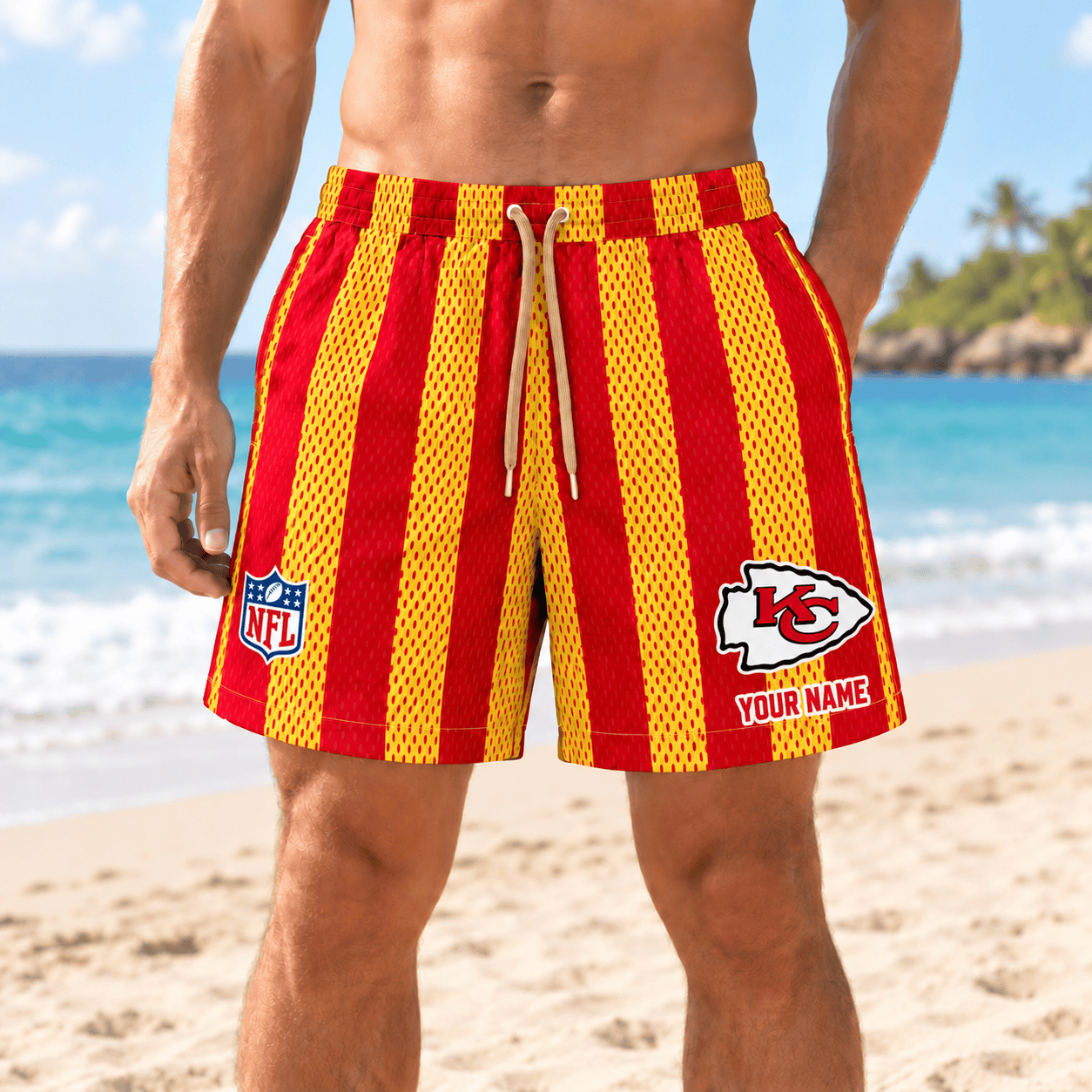 Kansas City Chiefs NFL Short Pants Custom Name For Fan