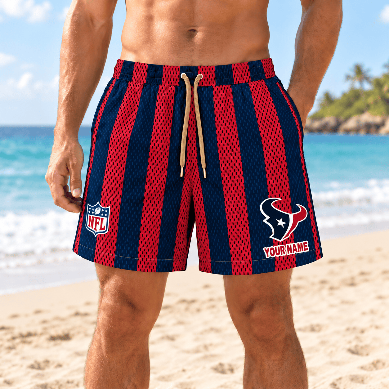 Houston Texans NFL Short Pants Custom Name For Fan