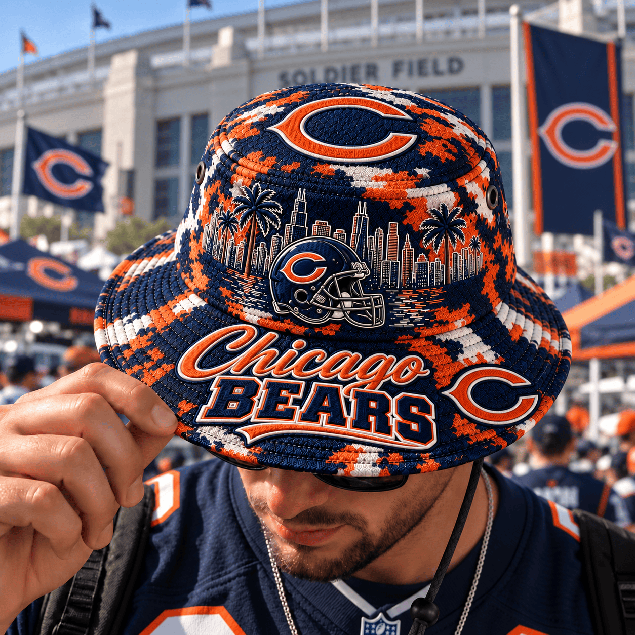Chicago Bears NFL Bucket Hat For Fan