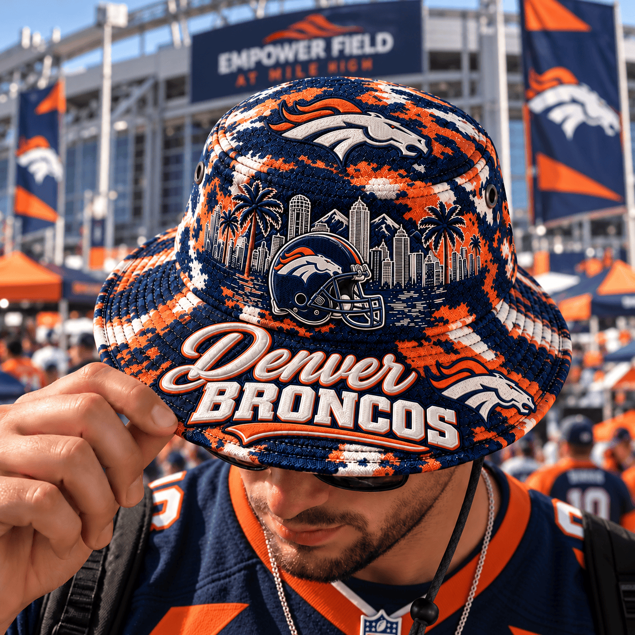 Denver Broncos NFL Bucket Hat For Fan