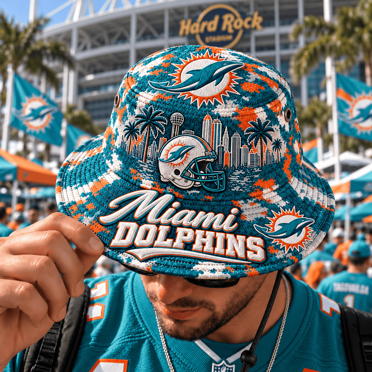 Miami Dolphins NFL Bucket Hat For Fan