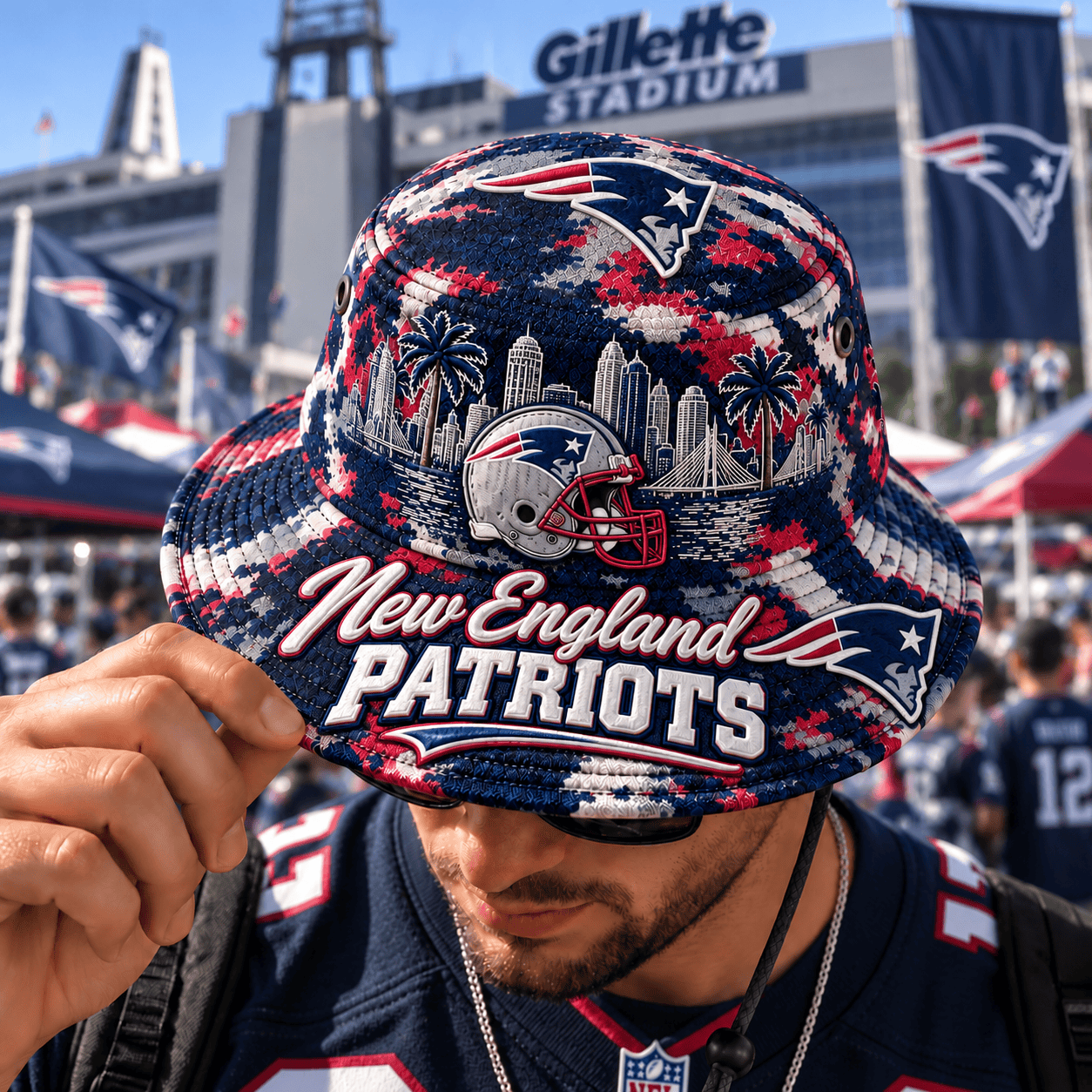 New England Patriots NFL Bucket Hat For Fan