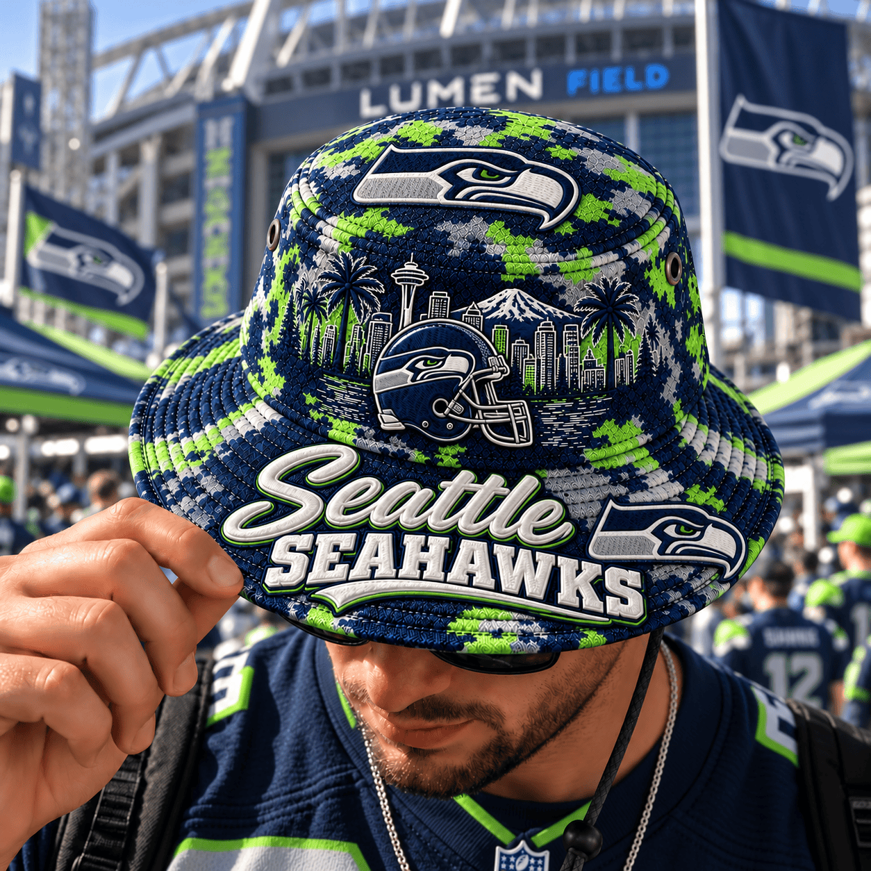 Seattle Seahawks NFL Bucket Hat For Fan