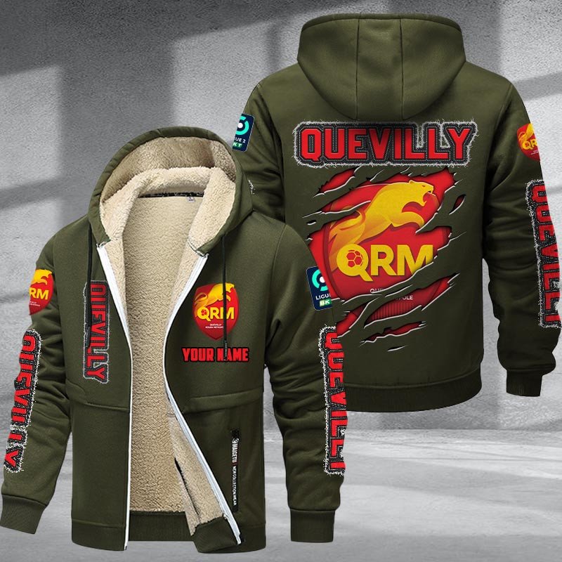 Quevilly DMTZ0769 Hoodie Zip Velvet Coat