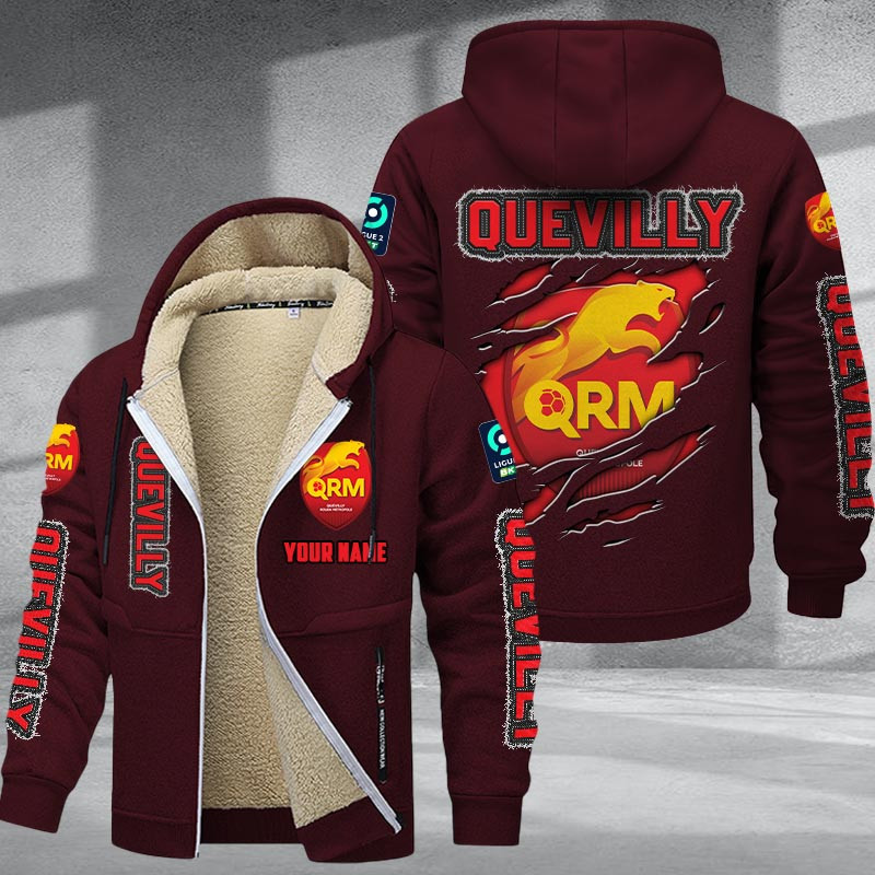 Quevilly DMTZ0769 Hoodie Zip Velvet Coat