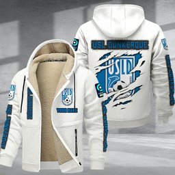 USL Dunkerque DMTZ0773 Hoodie Zip Velvet Coat