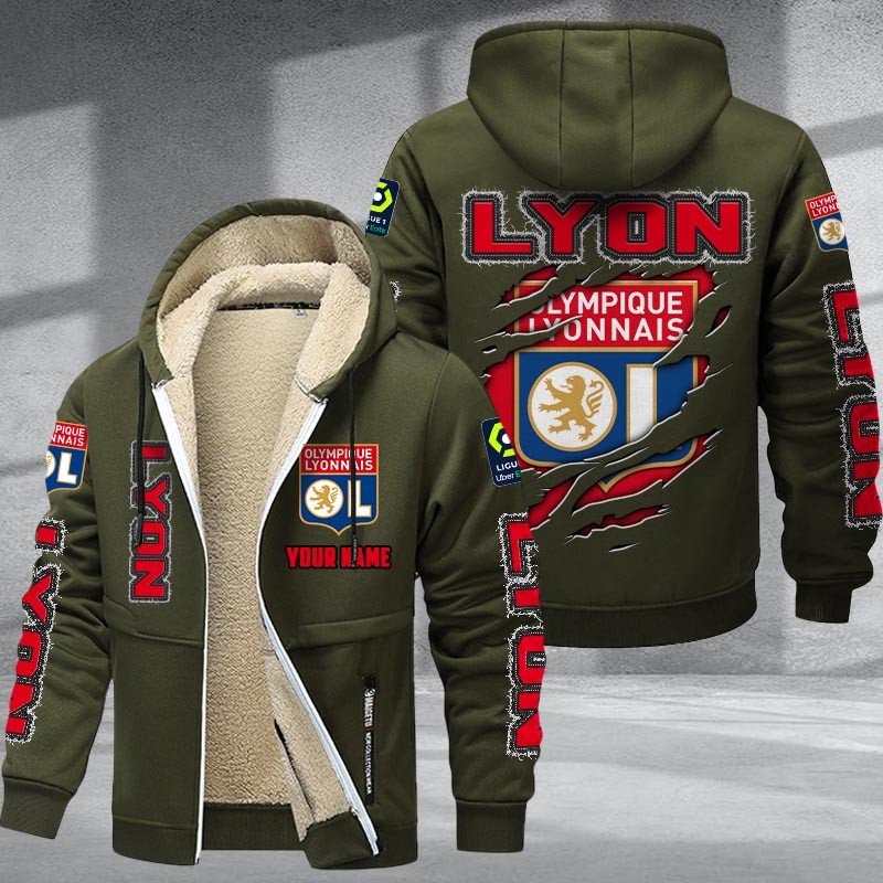 Lyon DMTZ0743 Hoodie Zip Velvet Coat