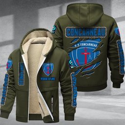 Concarneau DMTZ0762 Hoodie Zip Velvet Coat