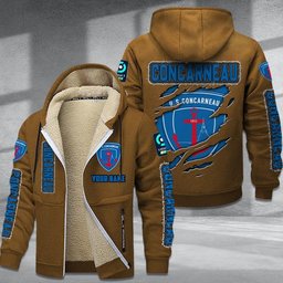 Concarneau DMTZ0762 Hoodie Zip Velvet Coat