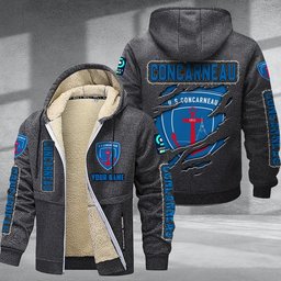 Concarneau DMTZ0762 Hoodie Zip Velvet Coat