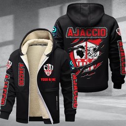 Ajaccio DMTZ0755 Hoodie Zip Velvet Coat