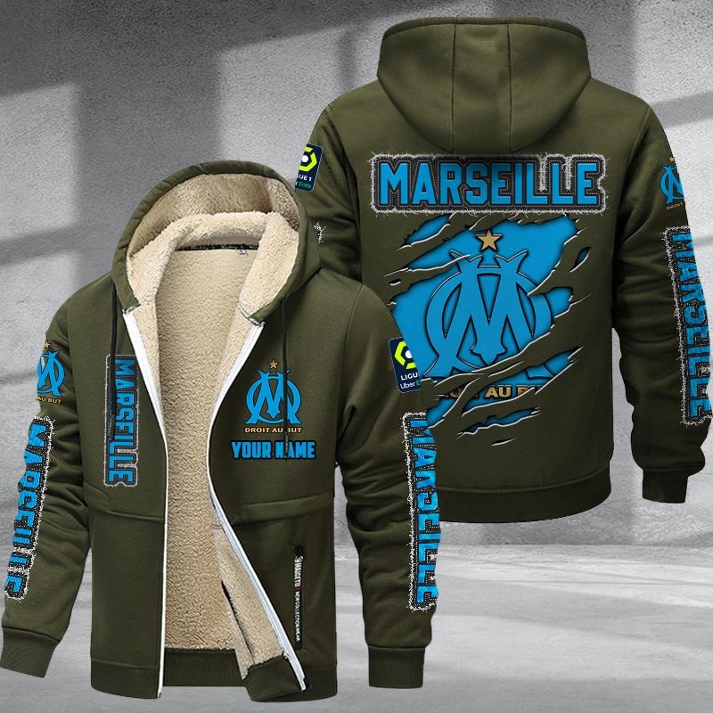 Marseille DMTZ0744 Hoodie Zip Velvet Coat