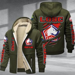 LOSC DMTZ0742 Hoodie Zip Velvet Coat