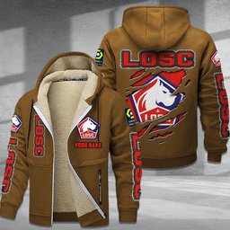 LOSC DMTZ0742 Hoodie Zip Velvet Coat