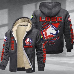 LOSC DMTZ0742 Hoodie Zip Velvet Coat