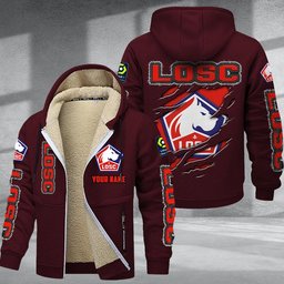 LOSC DMTZ0742 Hoodie Zip Velvet Coat
