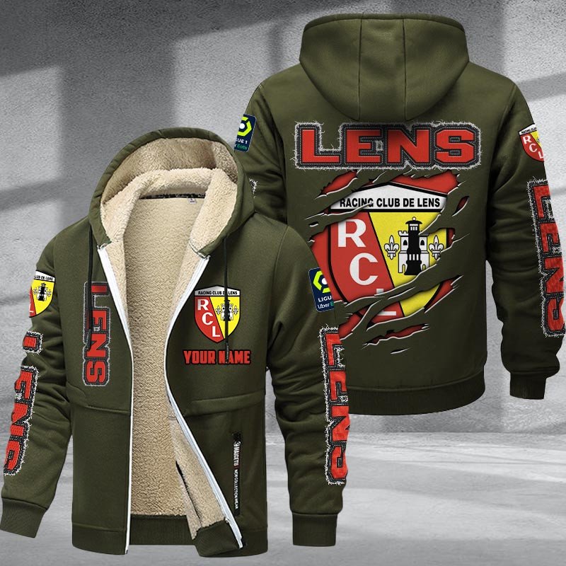 Lens DMTZ0741 Hoodie Zip Velvet Coat