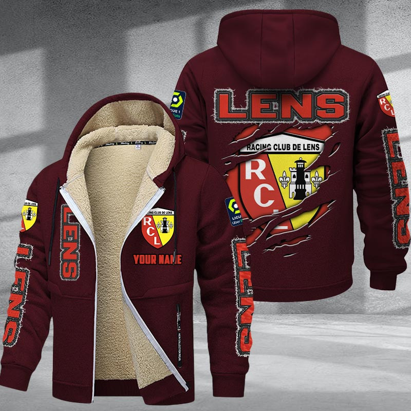 Lens DMTZ0741 Hoodie Zip Velvet Coat