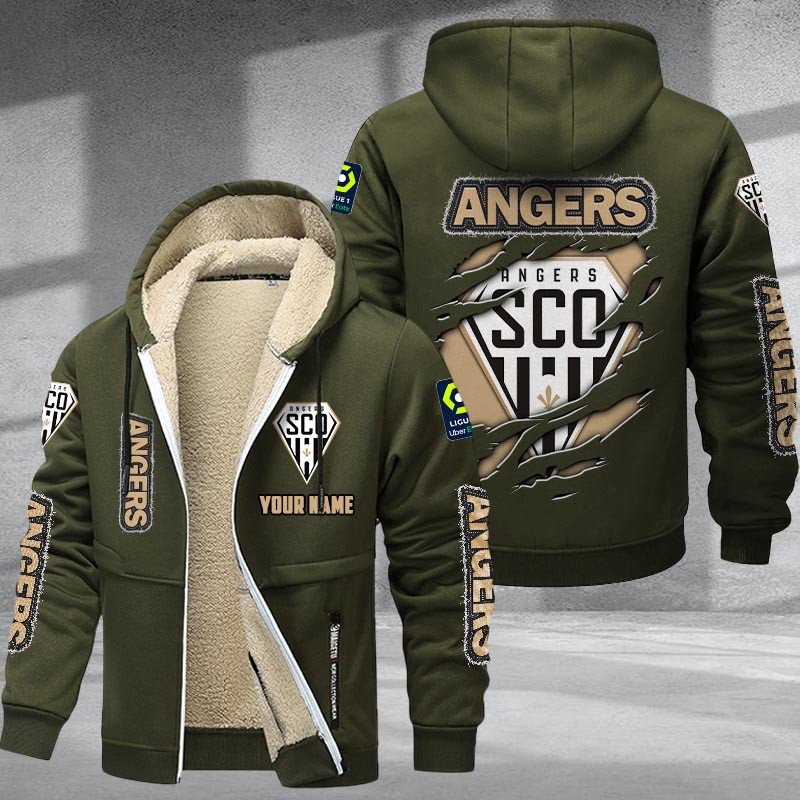 Angers DMTZ0737 Hoodie Zip Velvet Coat